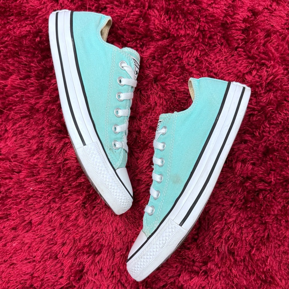 Converse Chuck Taylor All Stars Women’s Light Aqua Men’s 6 Women’s 8 157643F Low - Picture 2 of 5